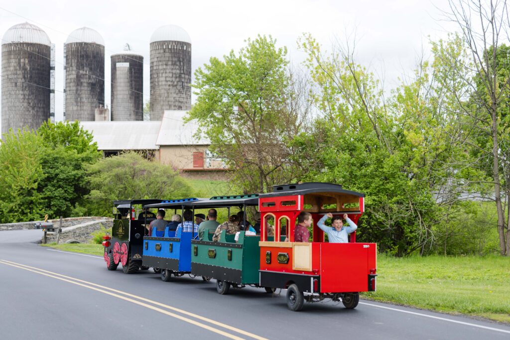 Barnyard Express driving to farm.