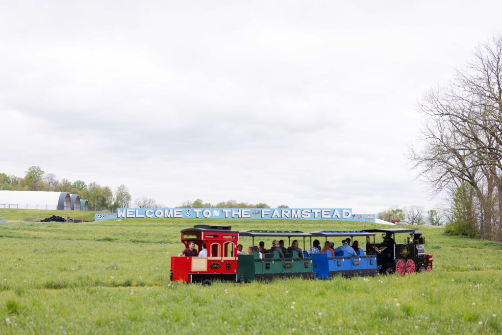 Barnyard Express in field on the farm.